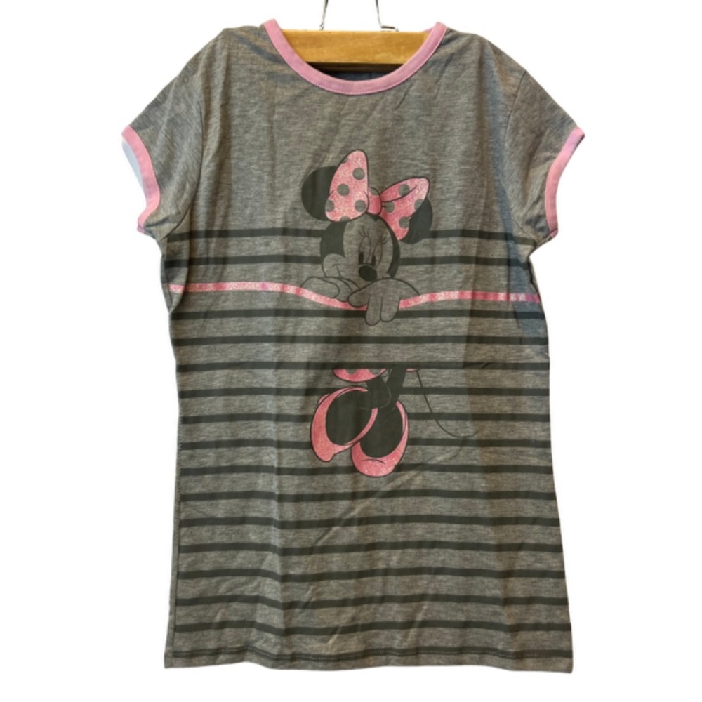 Disney Minnie Mouse Girls Gray and Pink T-shirt